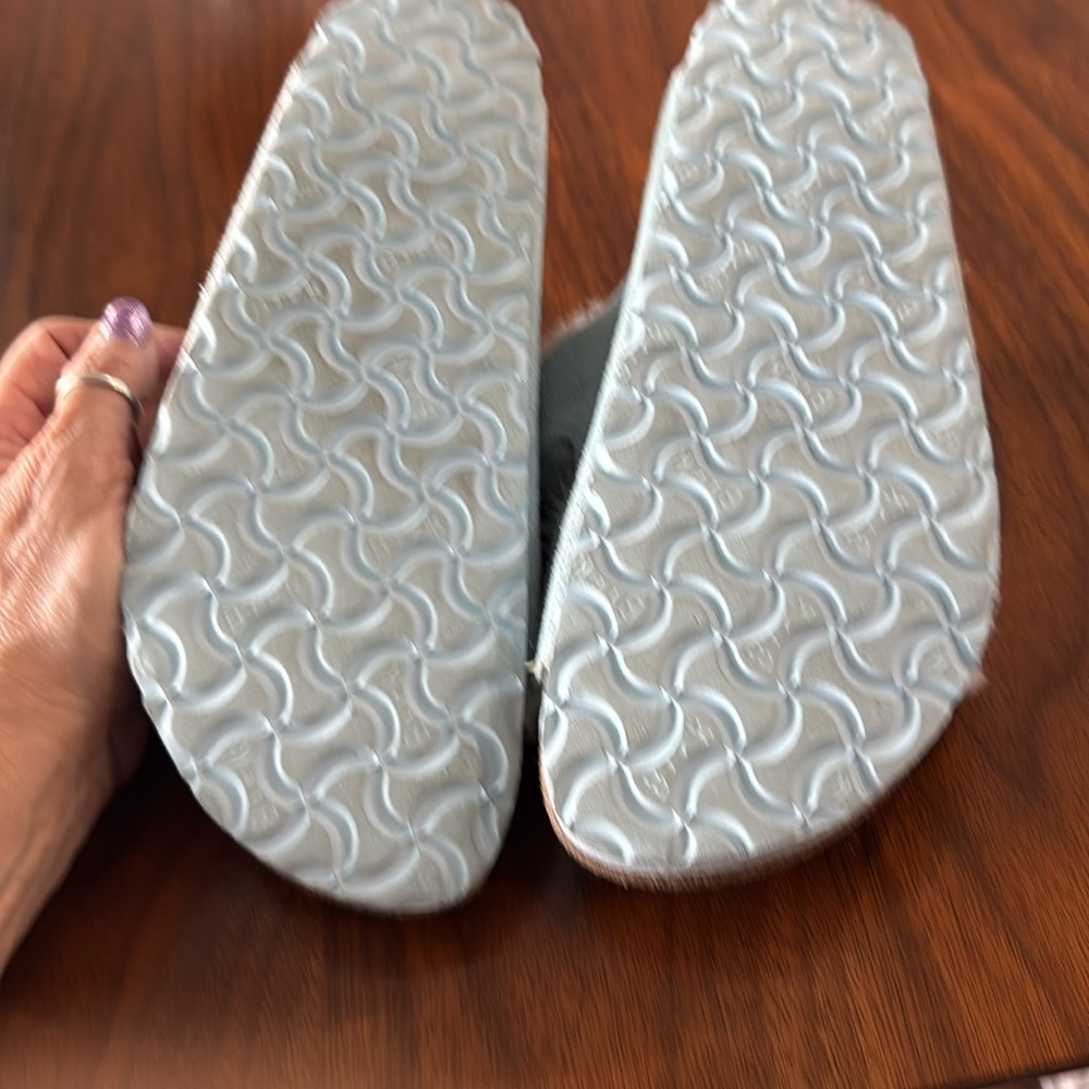 Birkenstock Arizona shearling suede leather light blue - Picture 5 of 7